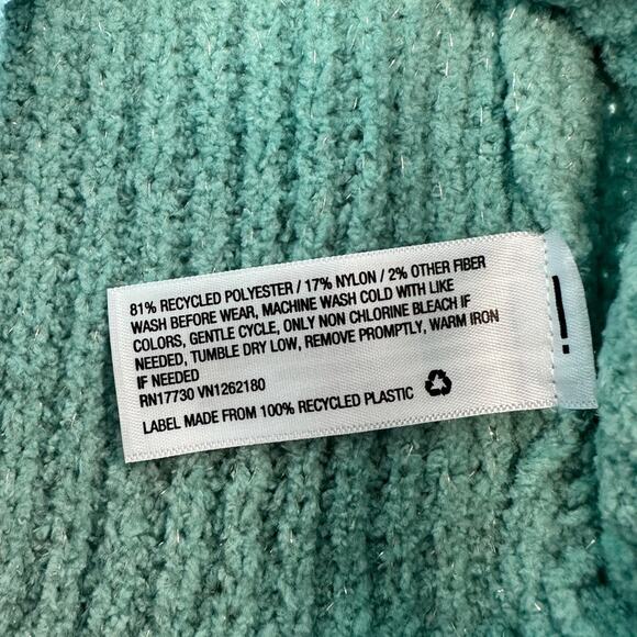 New Girl's Cable Knit Green Sweater Cardigan size XS 4/5 - Picture 4 of 4